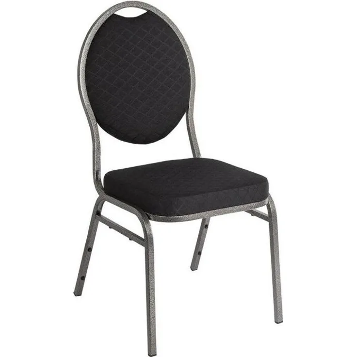 Bolero Bankettstühle mit ovaler Lehne schwarz, 4 Stück
