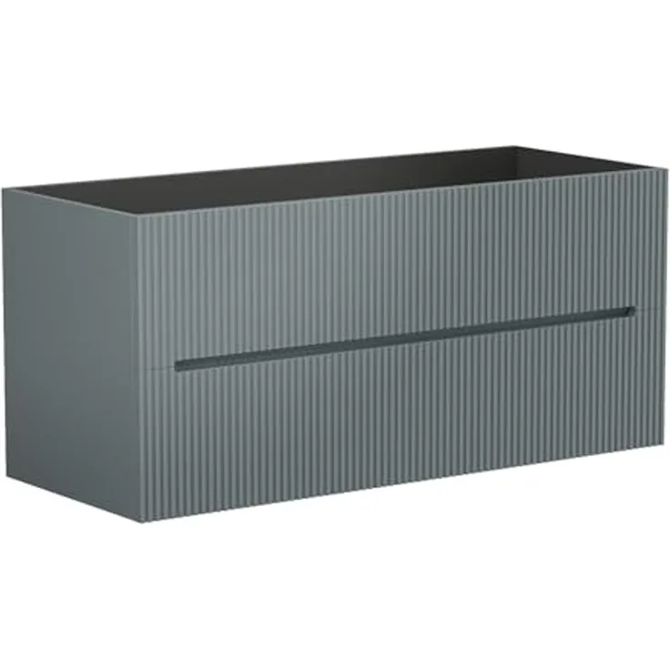 Vente-unique - PAVANI Waschbeckenmöbel Holz, Platte Grau - B 45,5 cm x H 55 cm x L 120 cm