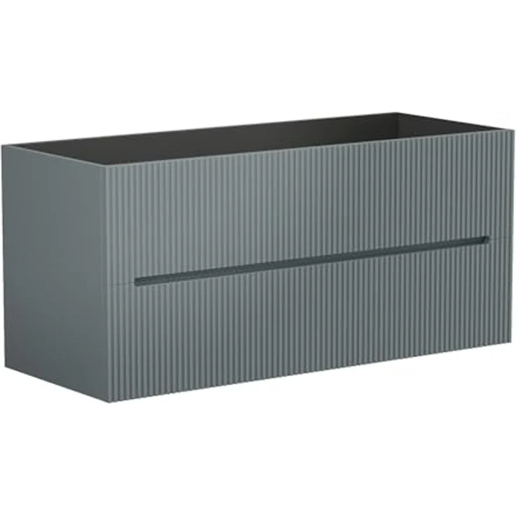 Vente-unique - PAVANI Waschbeckenmöbel Holz, Platte Grau - B 45,5 cm x H 55 cm x L 120 cm – Bild 1