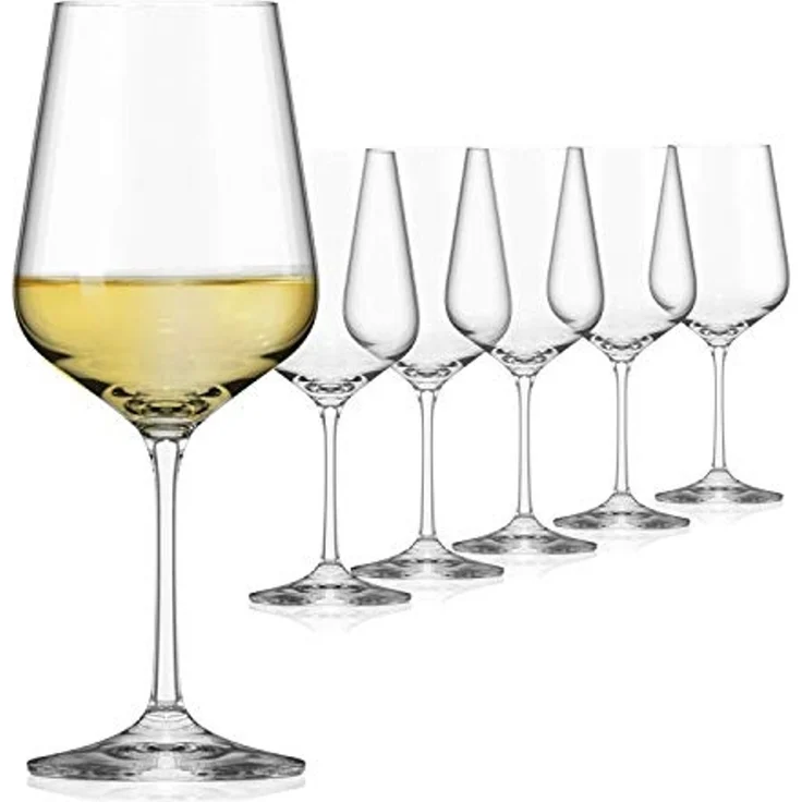 SAHM Weißweinglas Weingläser Weisswein Set 6 Stk - Weissweingläser 360ml, Edles Glas – Bild 1