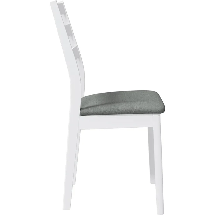 vidaXL Esszimmerstühle mit Kissen 2 Stk. Weiß Massivholz Gummibaum 4102519 – Bild 5