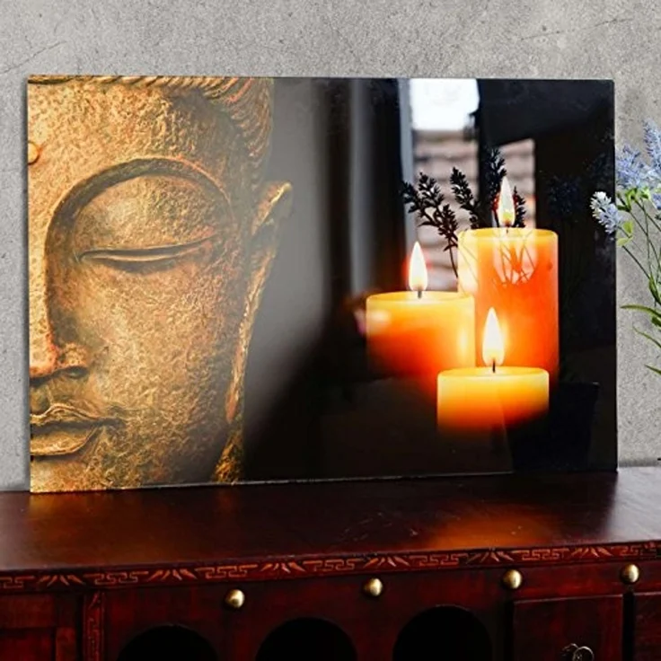 Glasbild T116, Wandbild Poster Motiv, 40x60 cm ~ Buddha – Bild 2