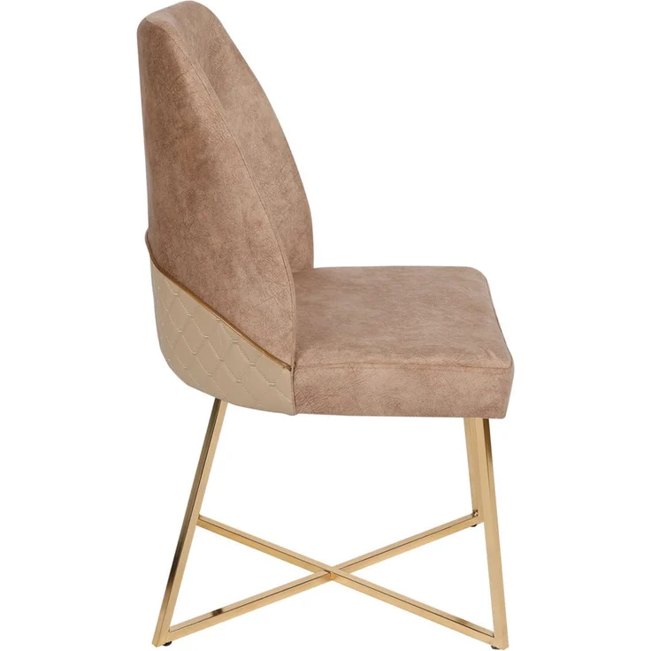 Skye Decor 'Madrid 913 V2' Stuhlset (2-teilig), Gold / Braun, 50 x 90 x 49 cm – Bild 7