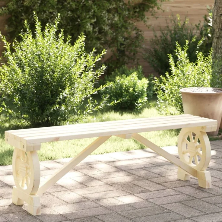 vidaXL Gartenbank 115 cm Massivholz Tanne 365111 – Bild 1