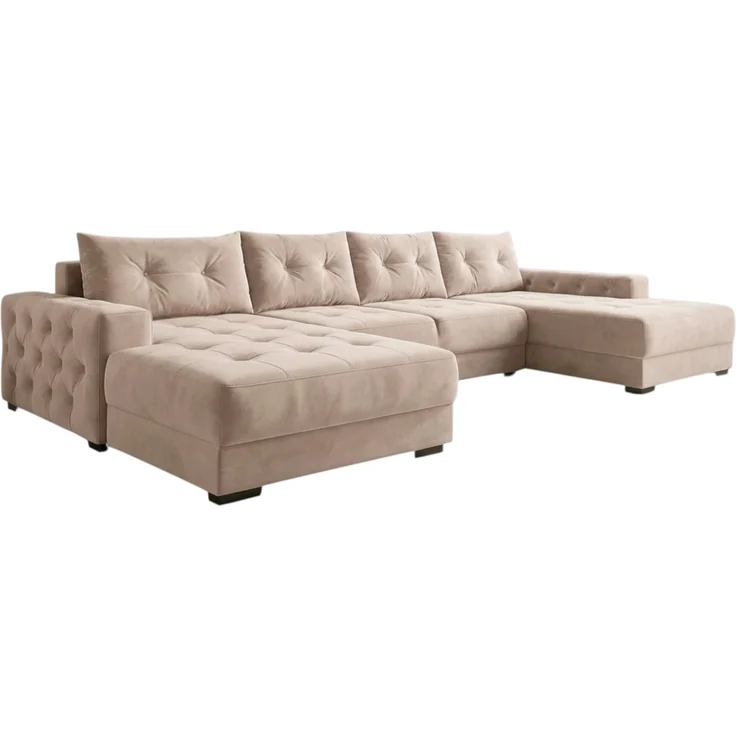 Ecksofa MODENA 320 cm x 185 cm – Stoff: VELUTTO Beige 2 Farbe: Beige – Bild 4