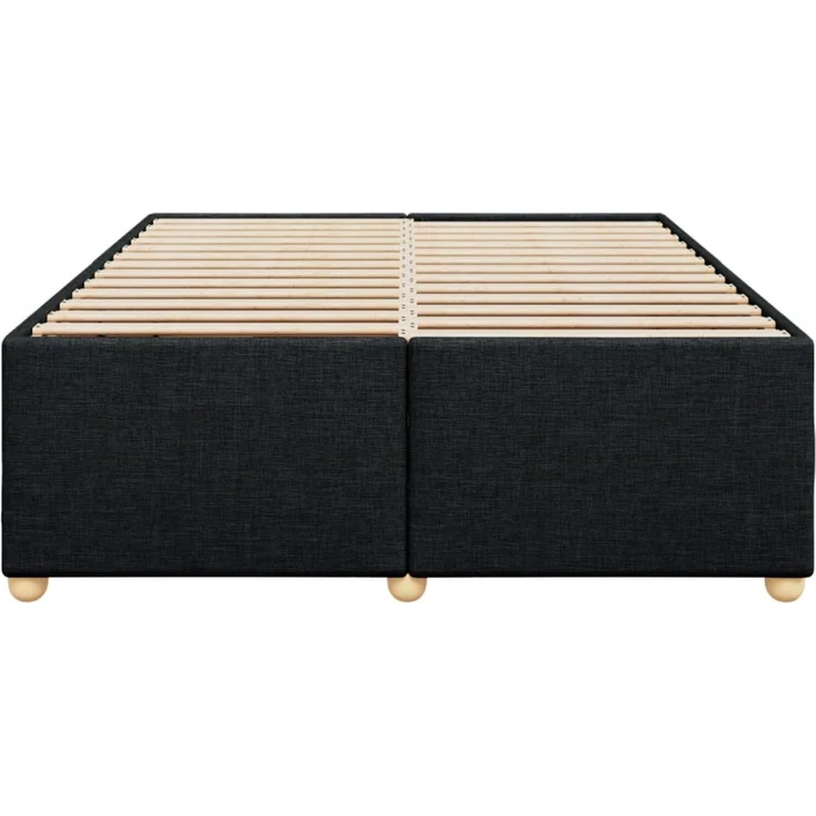 vidaXL Bettgestell ohne Matratze Schwarz 160x200 cm Stoff 3284745 – Bild 4