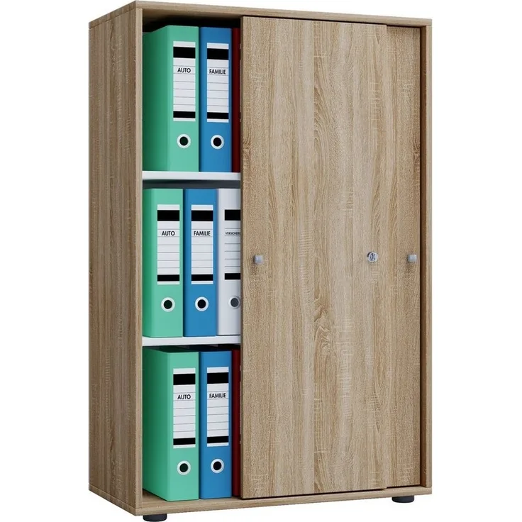 VCM Büroschrank Lona 913949 Sonoma-Eiche (Sägerau) B. 70 x H. 111 x T. 40 cm