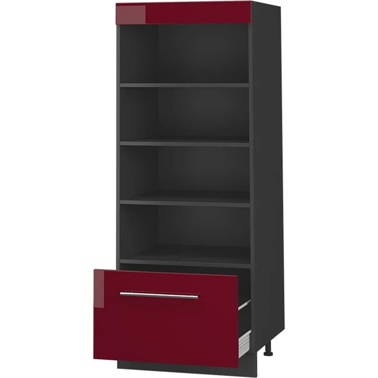 Küchenregal Fame-Line Bordeaux Hochglanz/Anthrazit 60 cm Vicco – Bild 6