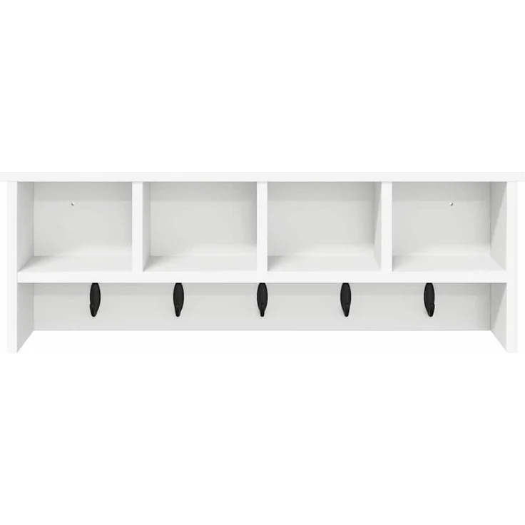 vidaXL Wandmontierter nachttisch Weiß 75 x 16 x 26 cm Holzwerkstoff 874315 – Bild 5