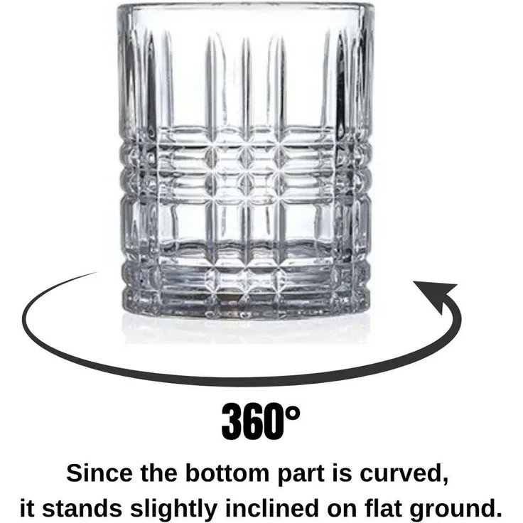 Hermia Concept 'Big Cizgi' Whiskygläser-Set (2-teilig), Transparent, Ø 8 x 9 cm, 300 ml – Bild 2