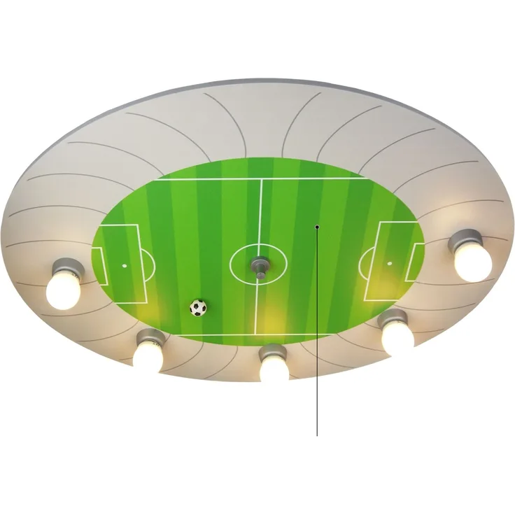 Kinder Deckenleuchte Fußball-Stadion mit Zugschalter für LED-Schlummerlicht