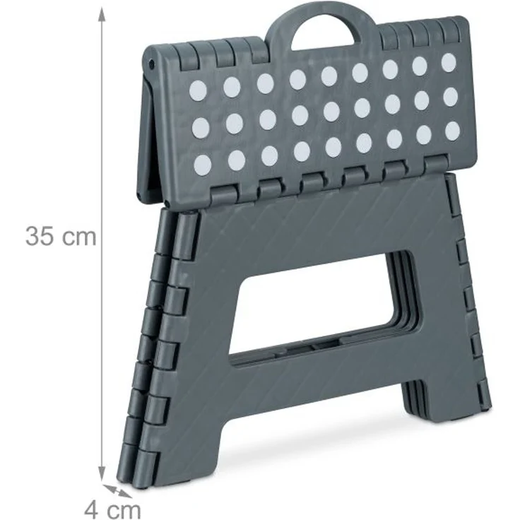 Relaxdays 2 x Klapphocker faltbar M dunkelgrau – Bild 5