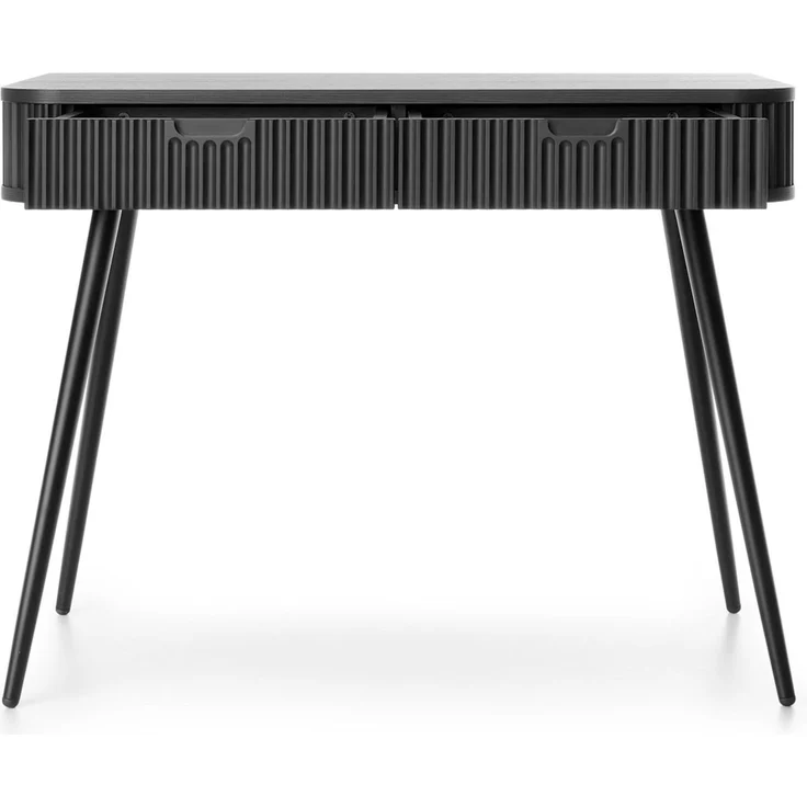 Selsey 'Zova' Schminktisch mit 2 Schubladen, schwarz, ca. 80 x 103 x 49 cm – Bild 3