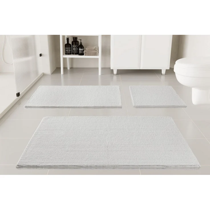 OTTO home Badematte Kaelan, weicher Chenille, Höhe 14 mm, rutschhemmend beschichtet, fußbodenheizungsgeeignet, Polyester, rechteckig, Badvorleger, Badteppich weiches Chenille, pastellfarben, Badezimmer – Bild 1