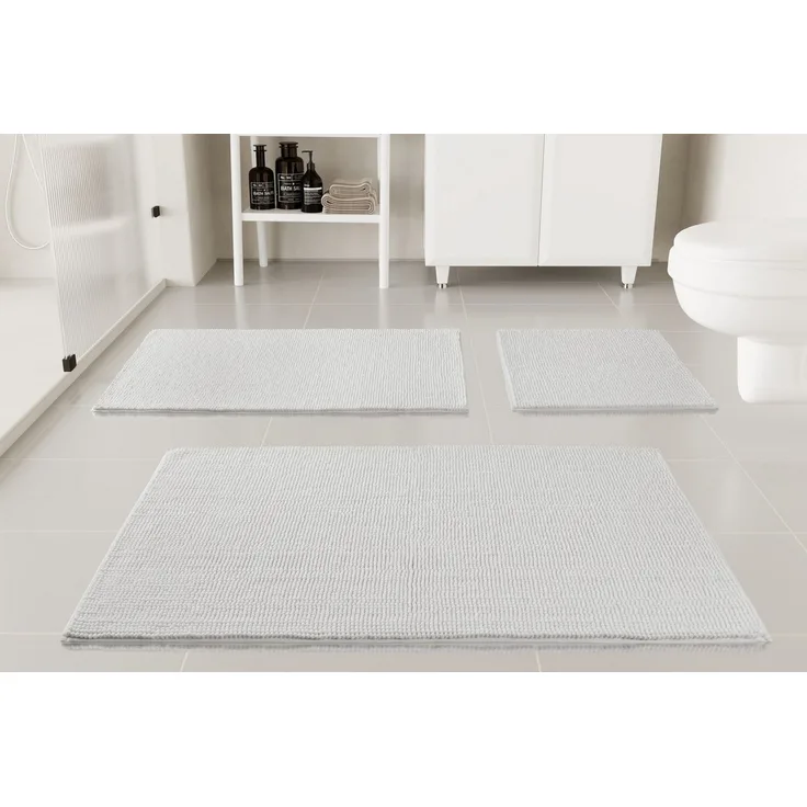 OTTO home Badematte Kaelan, weicher Chenille, Höhe 14 mm, rutschhemmend beschichtet, fußbodenheizungsgeeignet, Polyester, rechteckig, Badvorleger, Badteppich weiches Chenille, pastellfarben, Badezimmer