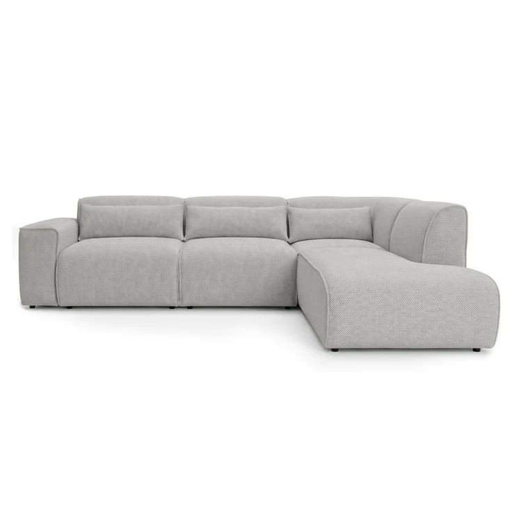 AX LIVING Wohnlandschaft mit Schlaffunktion Ruyam Schlafsofa Hellgrau R – Bild 5