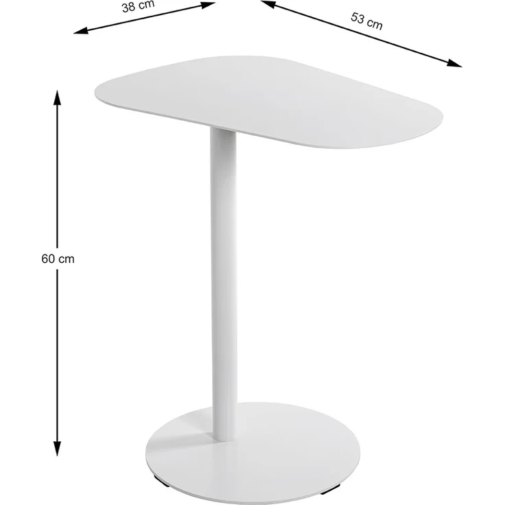 Beistelltisch >52397< in weiß, Metall - 53x60x38cm (BxHxT) – Bild 2