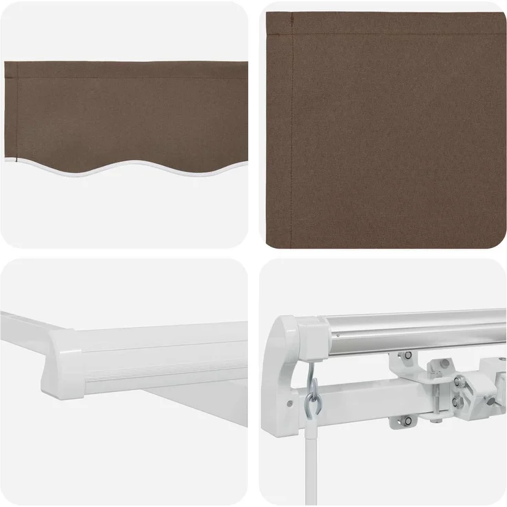 vidaXL Einziehbare Markise Taupe 4 x 2 m Stoff 3425822 – Bild 4