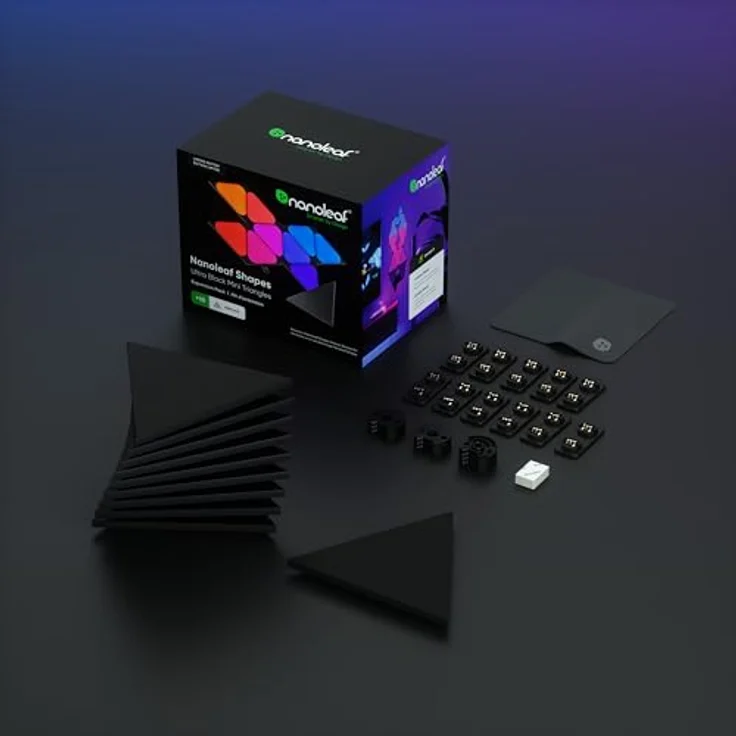 Nanoleaf Shapes Mini Triangles Ultra Black Expansion 10 PK EEK G – Bild 3