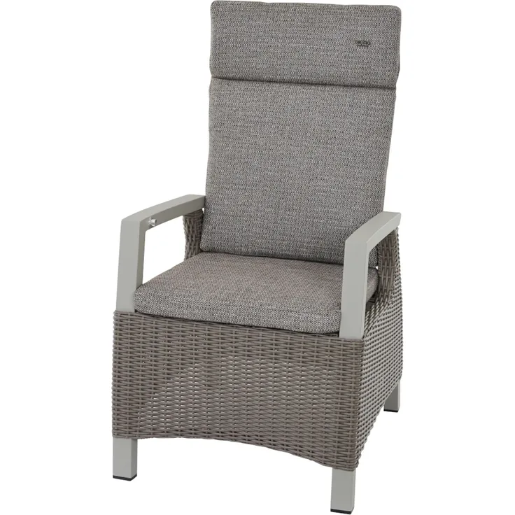 SIENA GARDEN / CORIDO Move Sessel matt seidengrau/taupe Gestell Aluminium, Gardino®-Geflecht, inkl. Auflage / Aluminium, Polyester / Grau, Taupe / L74,00xB60,50xH109,00cm