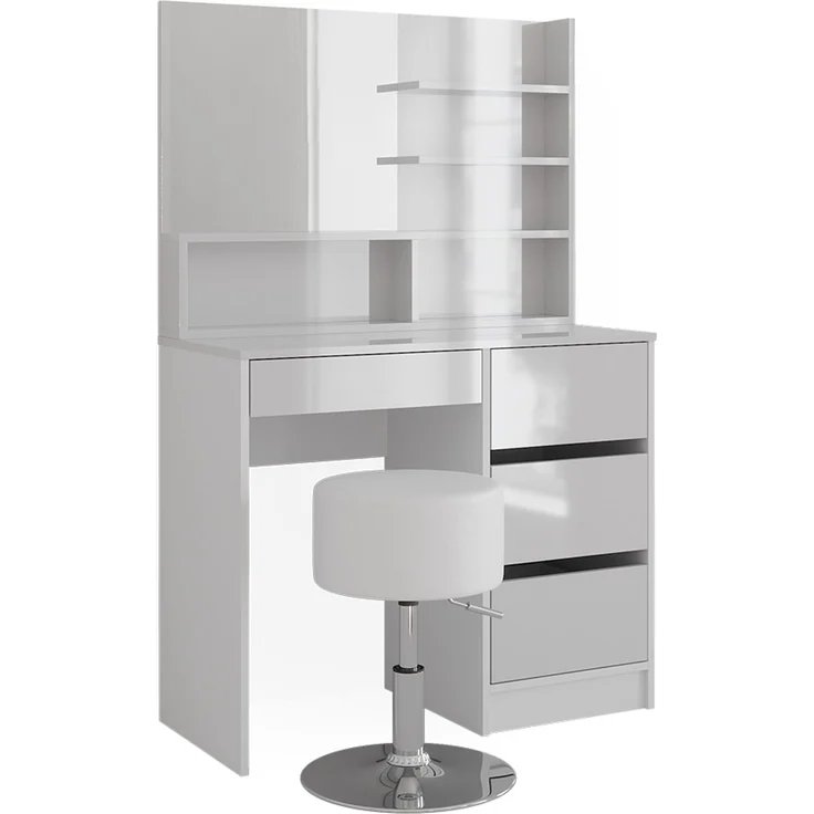 Schminktisch Sherry Weiß 90 cm mit Hocker Vicco – Bild 1