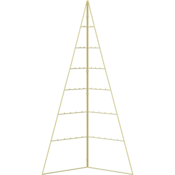 vidaXL Metall Weihnachtsbaum KUOPIO 140 cm Stahl Gold 42053859 – Bild 4