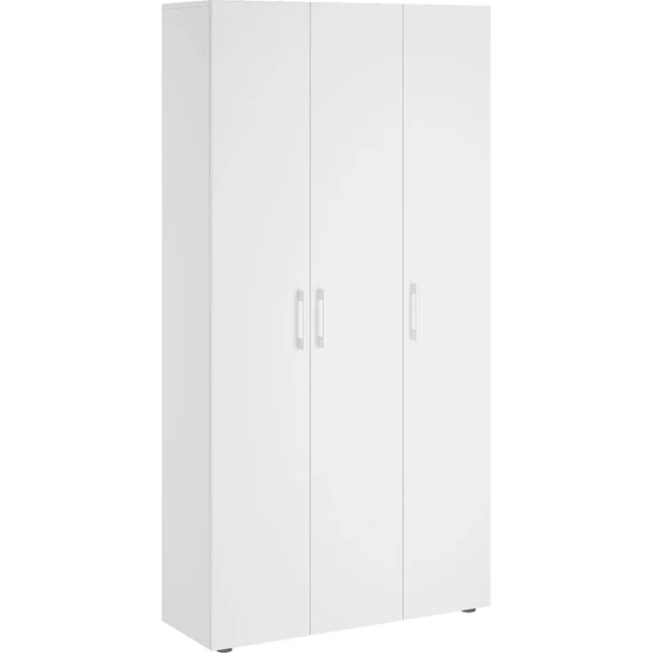 Bellamio 'Apol' Mehrzweckschrank, weiß, 176x33x90 cm, Putzschrank mit 3 Türen und 5 Regalen, Besenschrank mit Staubsaugerfach – Bild 9