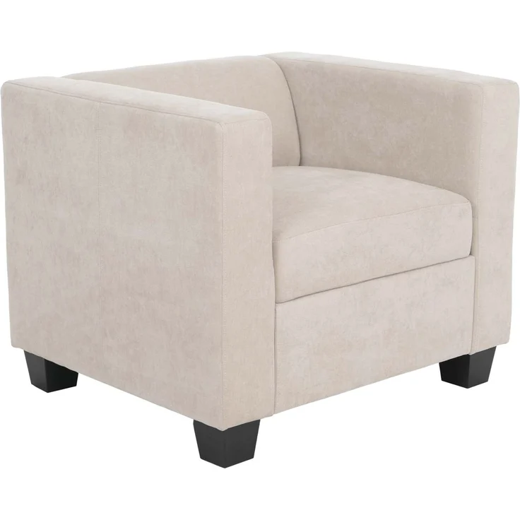Sessel Lille, Loungesessel Polster-/Cocktailsessel, Nosagfederung Stoff/Textil Chenille (260g/m²) ~ beige – Bild 6