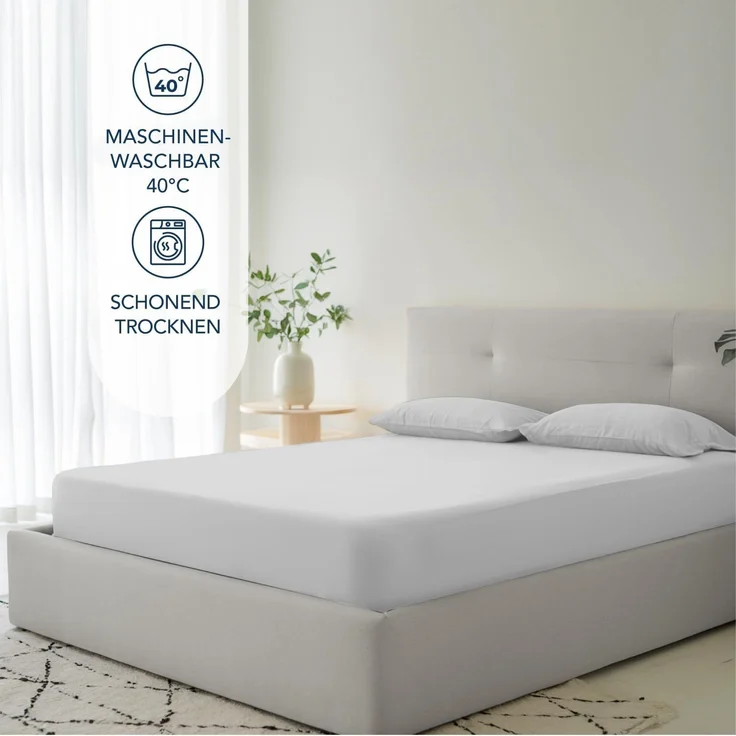 Dreamzie Spannbettlaken 90x190 cm - 35 cm Tiefe Tasche - 100% Mikrofaser Bettlaken - Grau, Schadstoffgeprüft(Oeko TEX), Bettlaken mit Gummizug – Bild 5