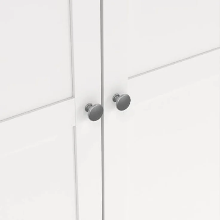 Dmora - Kleiderschrank 3 Türen Tilda, Schlafzimmermöbel, Schrank, Garderobe, 147x62 h200 cm, Weiß – Bild 6