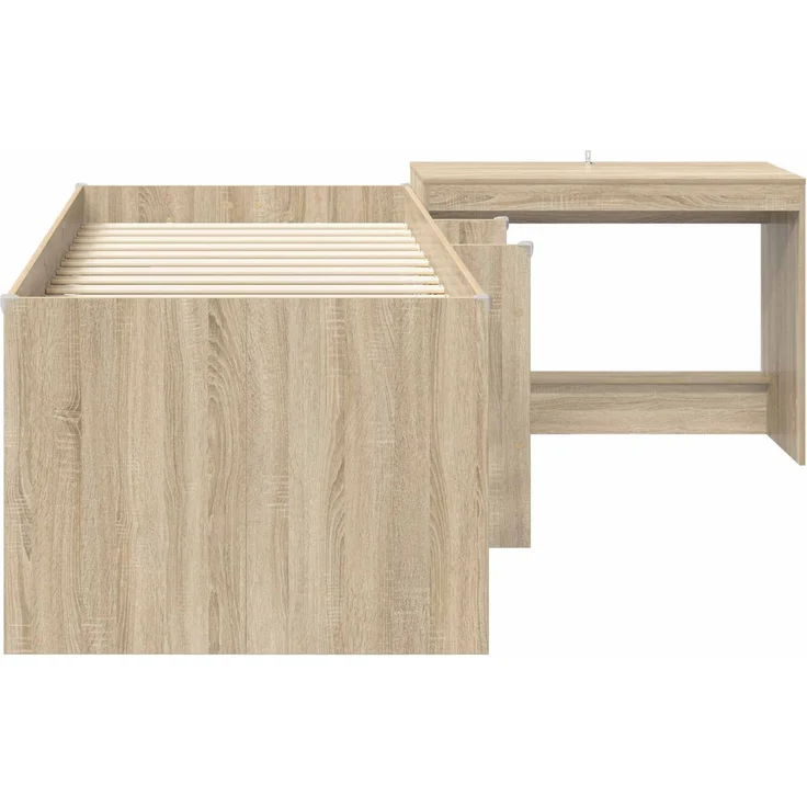 vidaXL Hochbett mit Schreibtisch für Kinder 2 Stk. Sonoma-Eiche 3423472 – Bild 4
