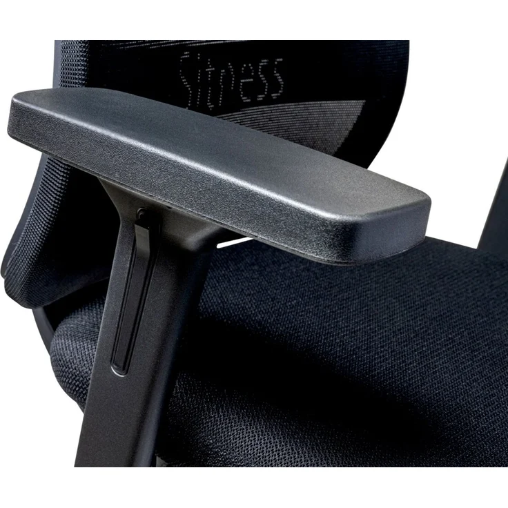 Sitness 'ART' Bürodrehstuhl, Stoff schwarz, 64 x 108 x 64 cm, höhenverstellbar und 110 kg belastbar – Bild 4