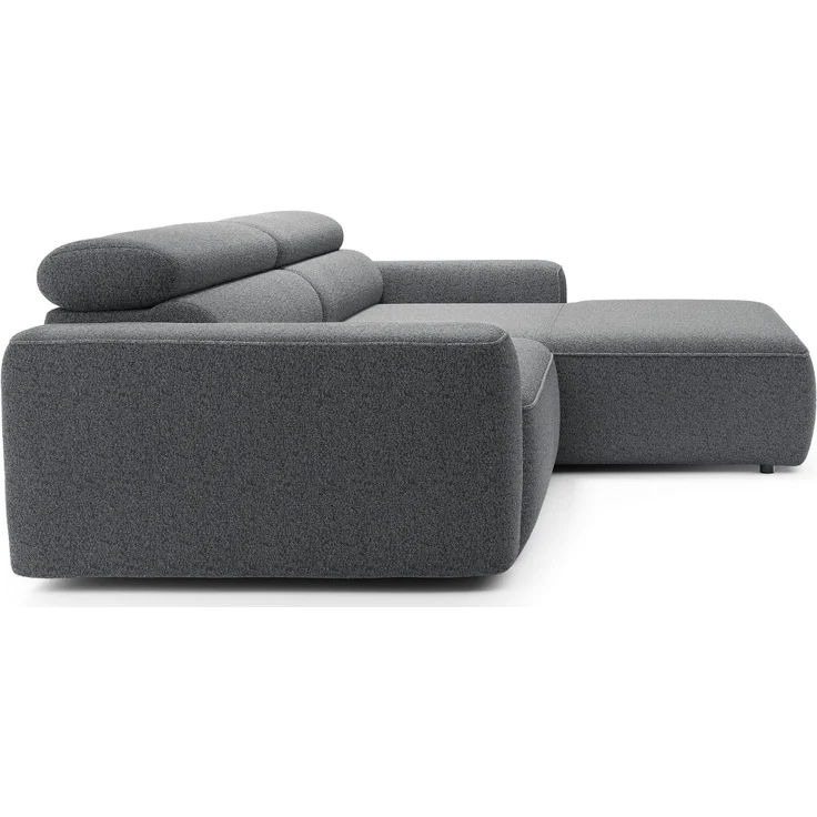 Selsey 'Fando' Ecksofa mit Schlaffunktion, L-Form, 4-Sitzer, Flechtstoff Grau, 252 cm, rechts – Bild 7
