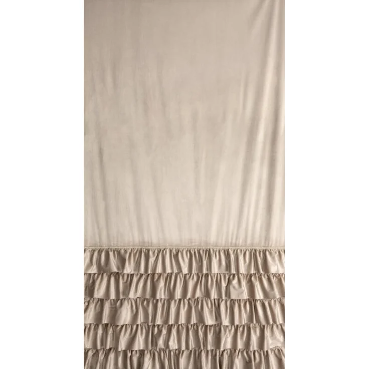Eurofirany 'CARLI' Ösenvorhang mit Rüschen, Velours, Polyester beige, 140x250 cm – Bild 8