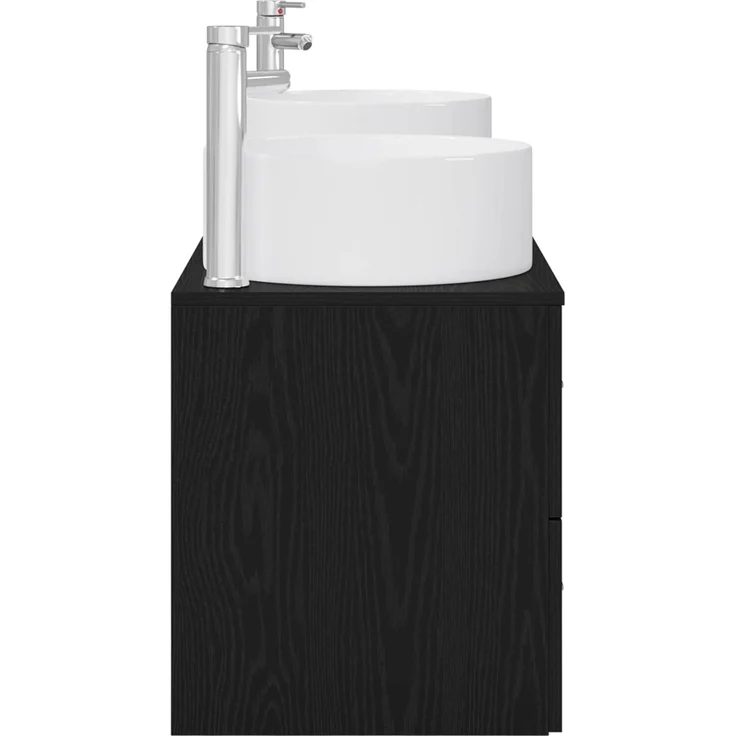 vidaXL Badezimmerschrank-Set 3 stk. Schwarz 161,5 x 44,5 x 80 cm 3405940 – Bild 6