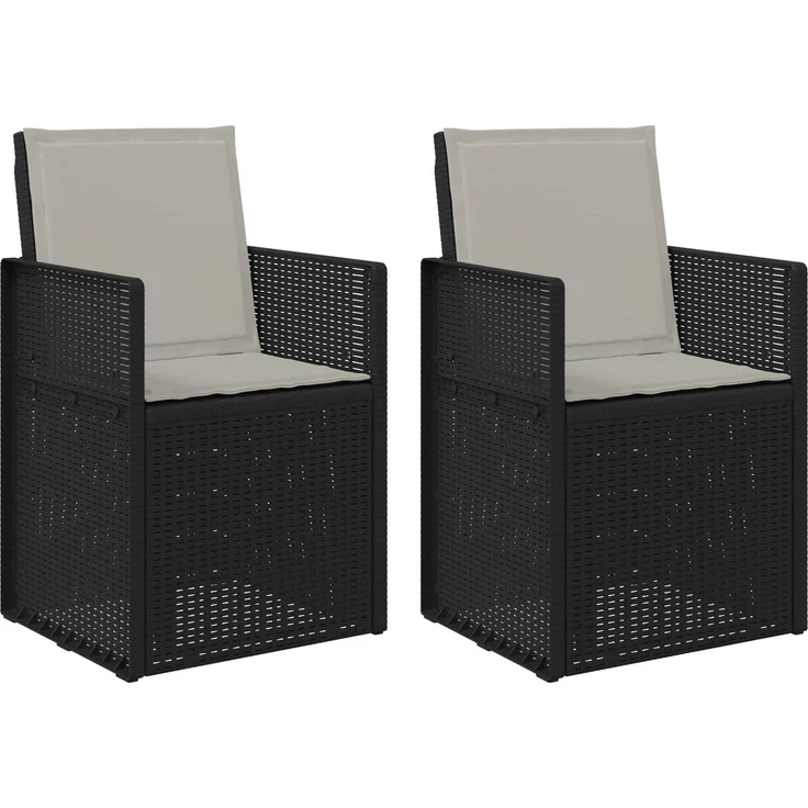 vidaXL Garten Esszimmerstühle 2 pcs Anthrazit und Hellgrau PP 899988 – Bild 2
