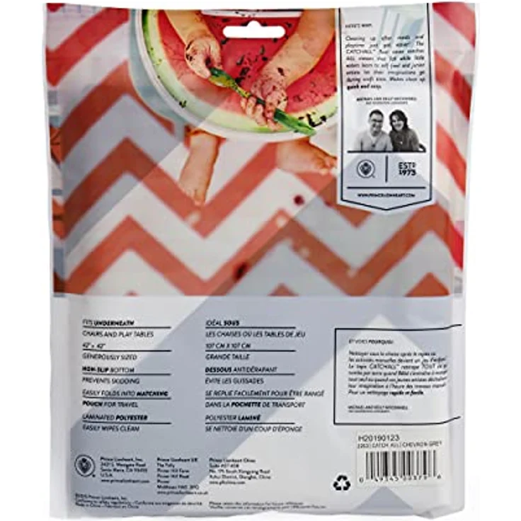 Prince Lionheart Catchall Boden Vorzelt Teppich Allzweckmatte rechteckig Chevron Grau/Weiß – Bild 3
