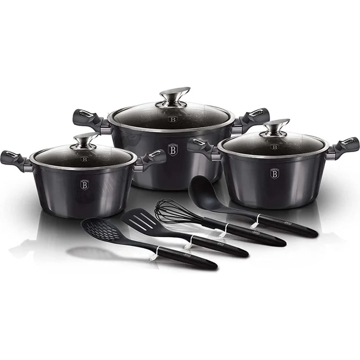 Berlinger Haus Berlinger Haus Topfset mit Granitbeschichtung 10 Elemente Carbon Pro BH6919 – Bild 1