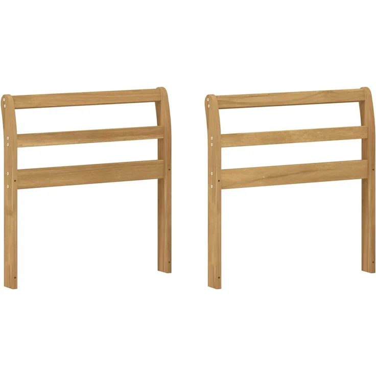 vidaXL Armlehnen Modul 2 pcs Weiß 58,5 x 8,5 x 60 cm Massivholz Akazie 901517 – Bild 2
