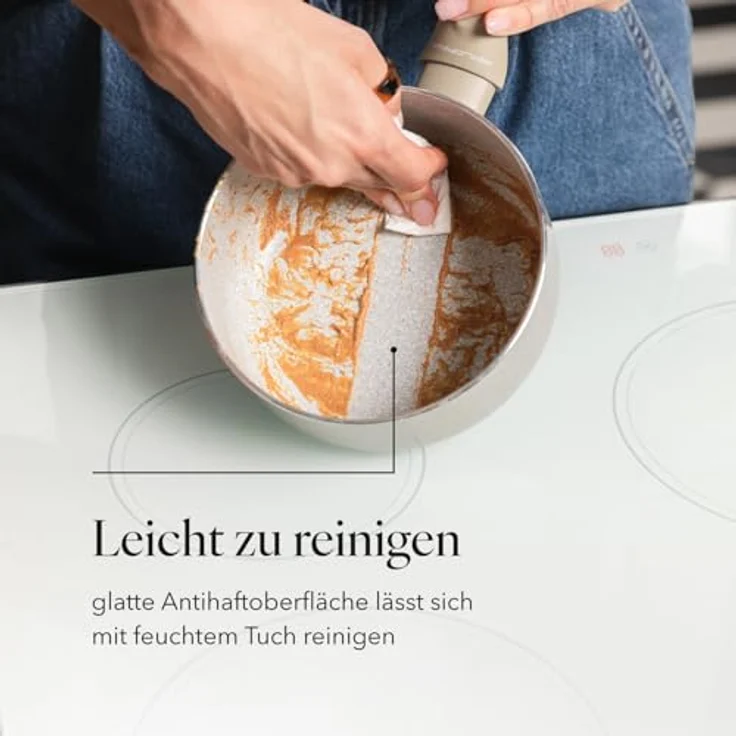 FLORINA Aluminium Kasserolle ISLA 16 CM 1,1L | Kleiner Kochtopf mit Antihaftbeschichtung | Schnelles und gleichmäßiges Erhitzen | Soft-Touch-Griff | Ästhetisches Design, Grau – Bild 7