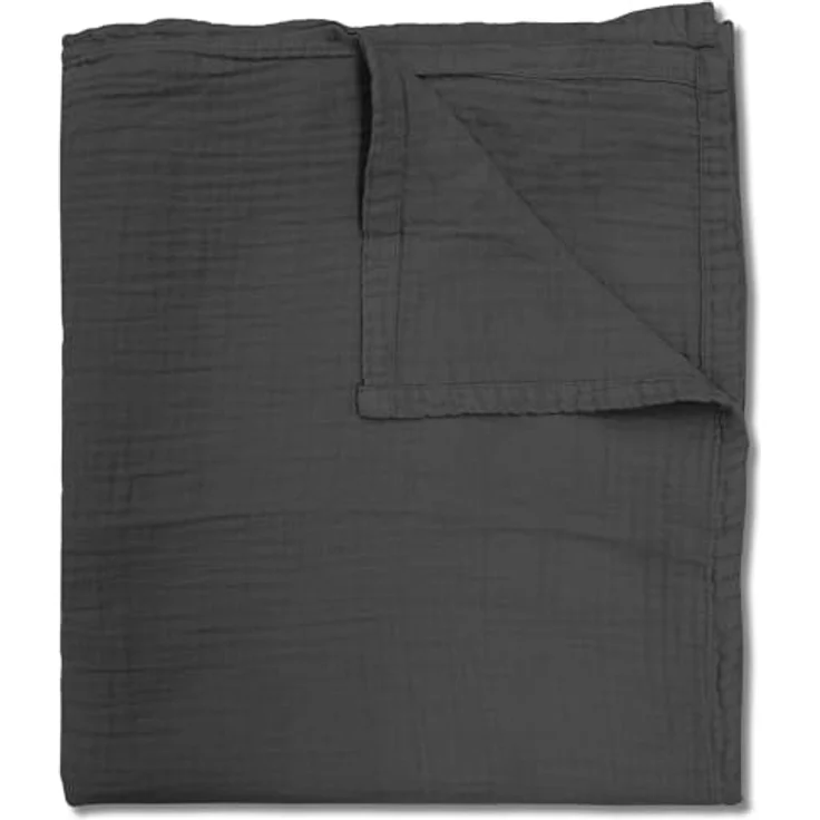 Sleezzz® Musselin Decke schwarz 150 x 200 cm – Bild 2