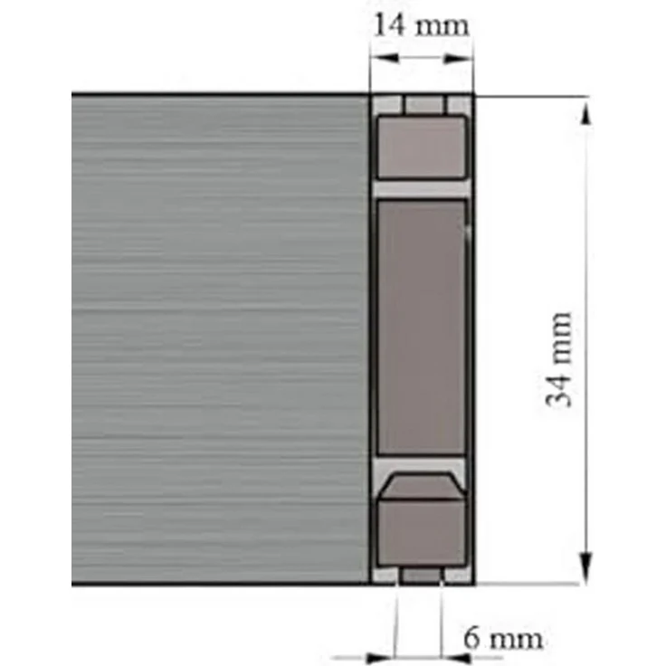 Garduna Gardinenstange 2-Lauf Hochkant System 14x34mm Innenlauf 6mm, kürzbar, variabel in Laufabstand, 6mm Laufkanal, schliche Eleganz – Bild 3