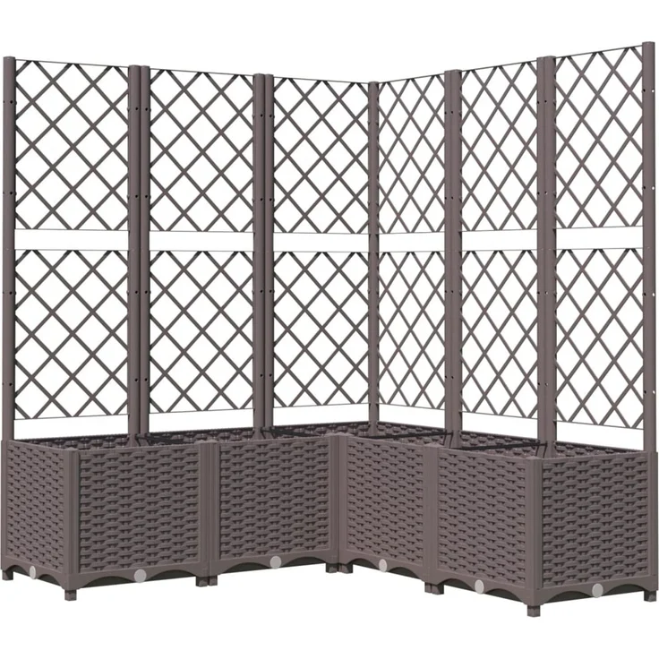 vidaXL Pflanzkübel mit Rankgitter Braun 120x120x136 cm PP 318267 – Bild 1