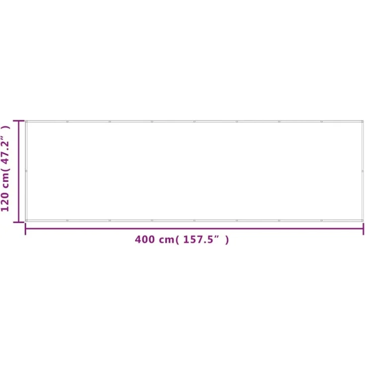 vidaXL Balkon-Sichtschutz Sandfarben 120x400 cm 100% Polyester-Oxford 4000036 – Bild 6
