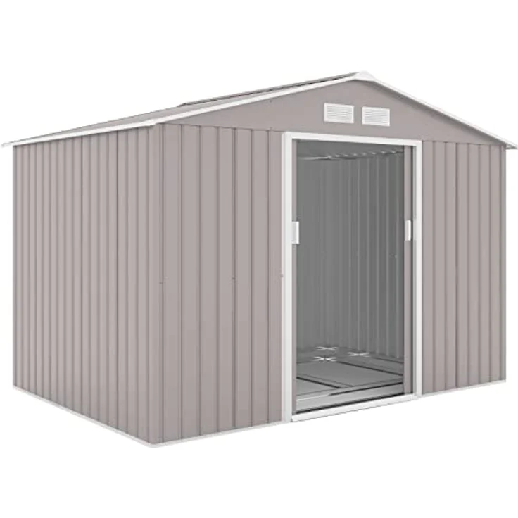 HATTORO S200 XXL Metall Gerätehaus grau Geräteschuppen Schuppen Gartenhaus – Bild 7