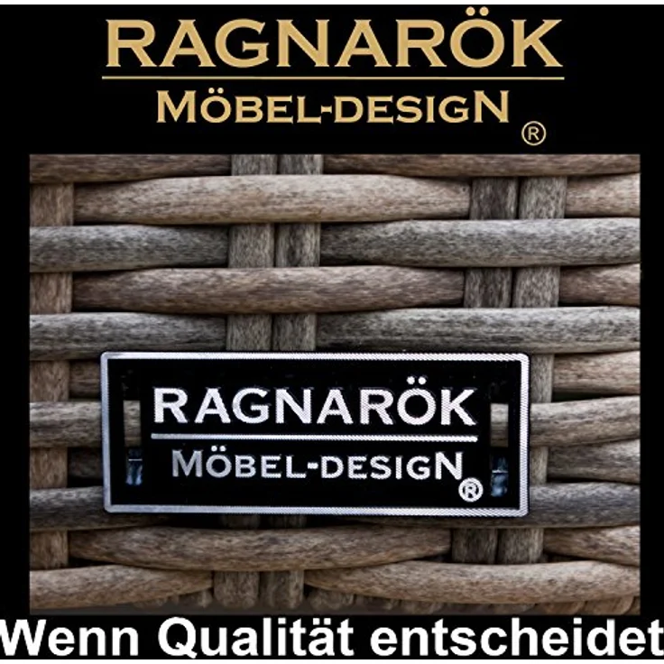 Ragnarök Möbel-Design Gartenlounge-Set Narvik, (Set, Ecklounge, Polyrattan, Alu), Sitzpolster ca. 16 cm dick und haben 2 intergrierte Härtegrade – Bild 7