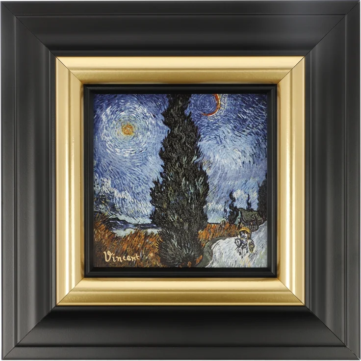 Goebel / Van Gogh Landstrasse bei Nacht,Wandbild,18,5cm x 3,0cm x 18,5cm / Porzellan / 18,5cm x 3,0cm x 18,5cm – Bild 4