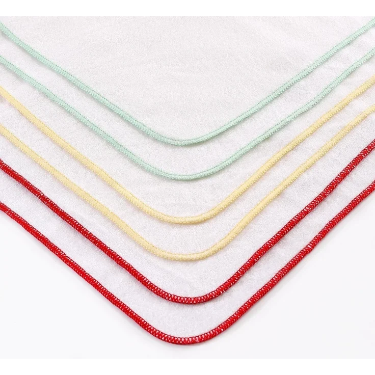 Montegoni Waschlappen Flanell Baby Waschlappen, (12 Stück weiß 25x25cm), BESTE QUALITÄT - 100% Bambus – Bild 3