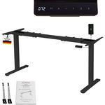 Albatros höhenverstellbares Schreibtisch Tischgestell elektrisch | LIFT S5 Schwarz | Gestell, Tischbeine, Tischfüße Metall | Display | 120Kg belastbar
