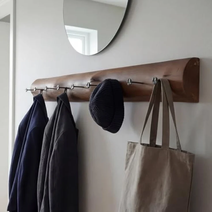 Licht-Erlebnisse Wandgarderobe DALIKA (1 St), Hakenleiste 100 cm Treibholz Handarbeit – Bild 1